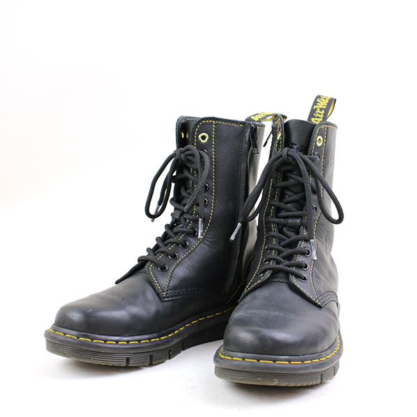 dr martens boots with side zip