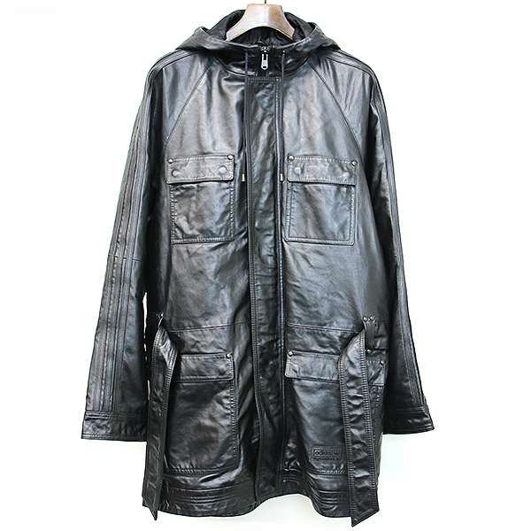 adidas leather jacket mens