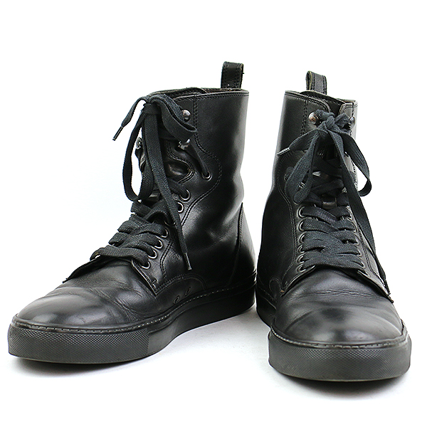 black leather van shoes