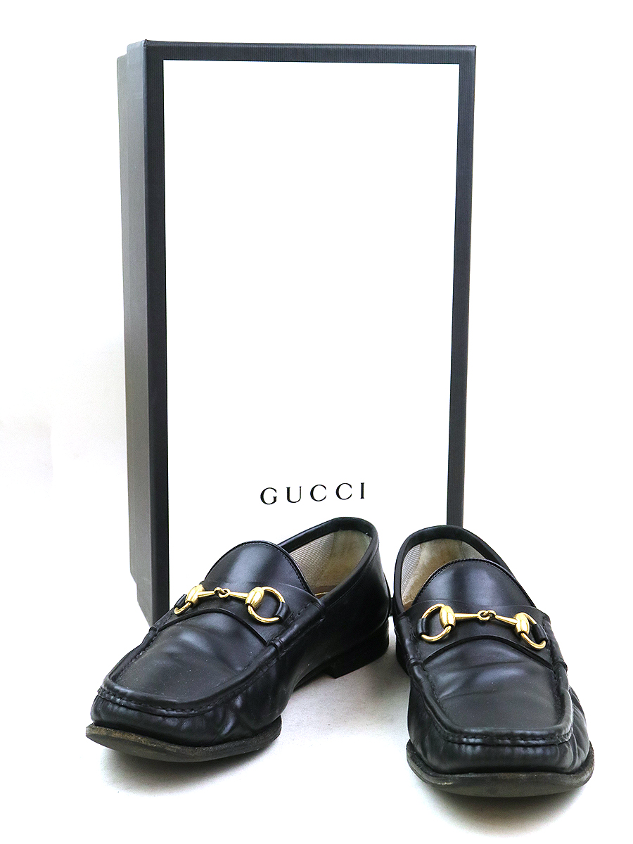 楽天市場 中古 Gucci グッチ 1953 ホースビットローファー レザーシューズ ブラック 7 26cm程度 メンズ Modescape 楽天市場店