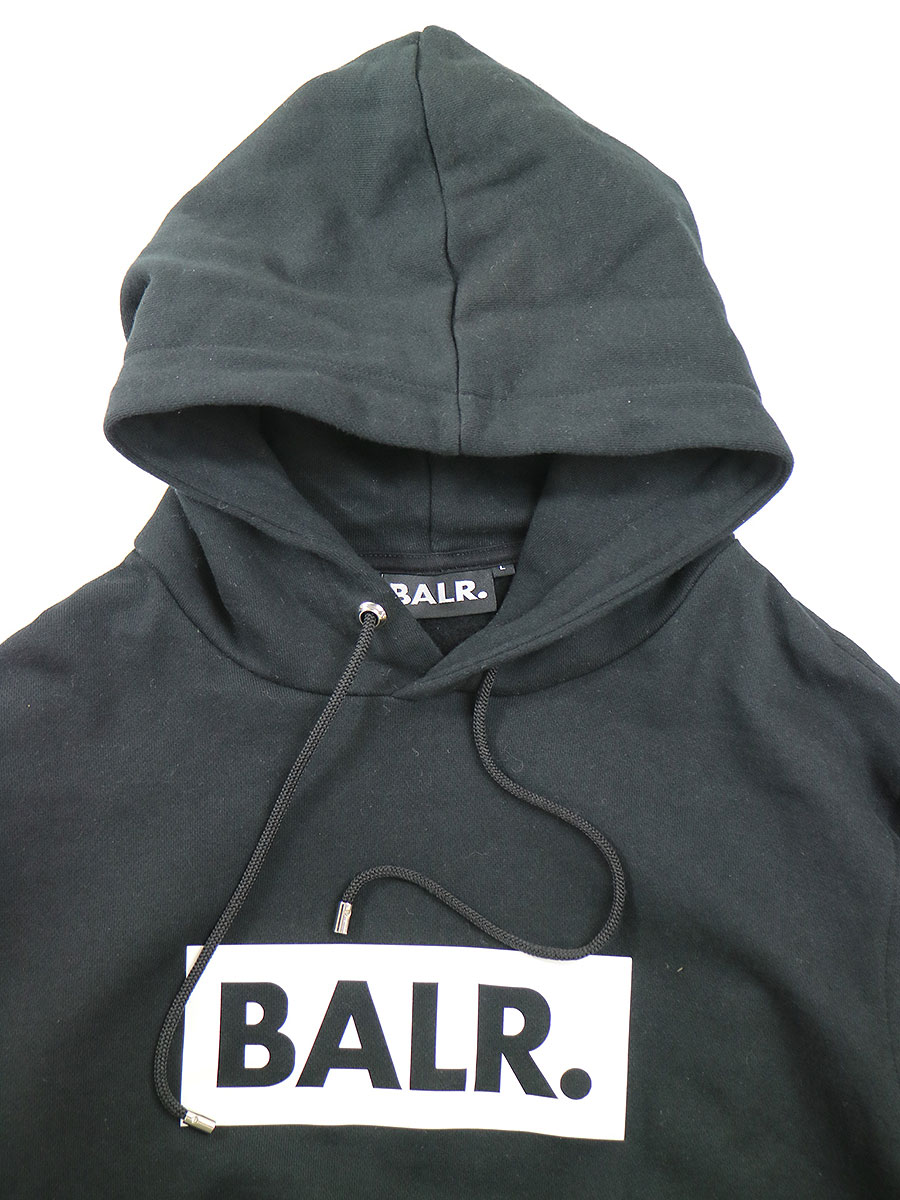 楽天市場 中古 Balr ボーラー ロゴプリントプルオーバースウェットパーカー ブラック L メンズ Modescape 楽天市場店