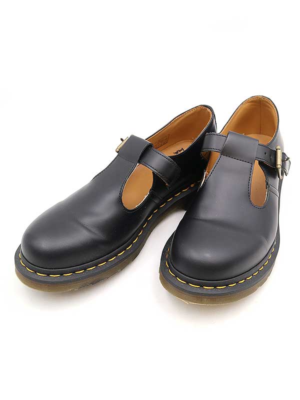 出色 Dr.Martens ドクターマーチン POLLEY T バーシューズ ブラック