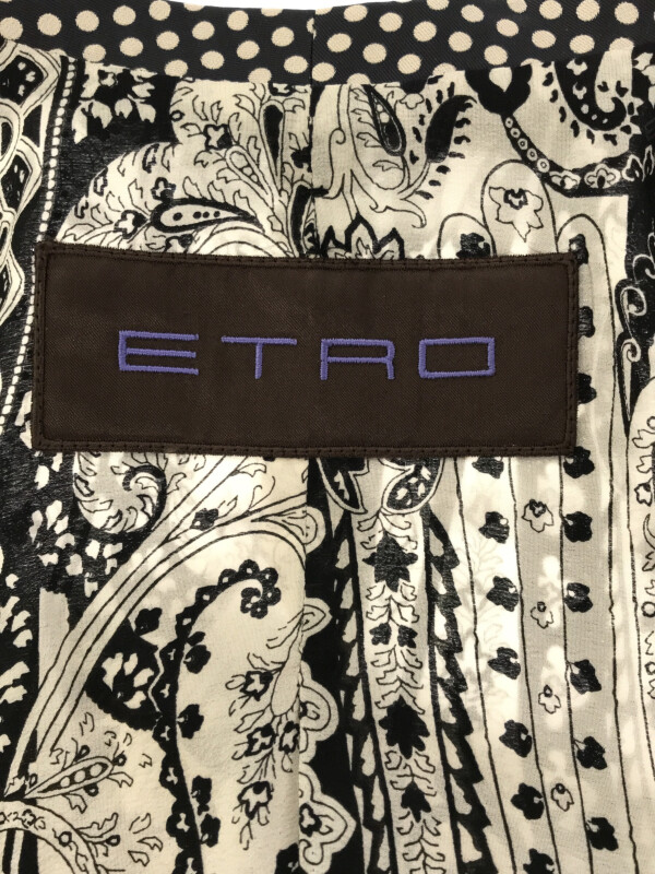 耐熱 二層 足あとぐらす (M) ETRO エトロ 13SS ペイズリードット総