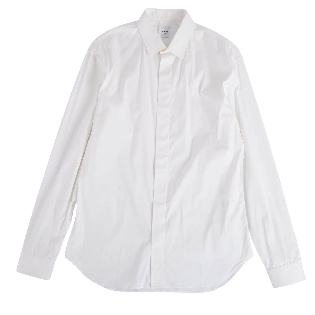 【美品】ベルルッティ Berluti シャツ ロングスリーブ 長袖 コットン トップス メンズ イタリア製 A39(M相当) ホワイト【中古】 21,286円