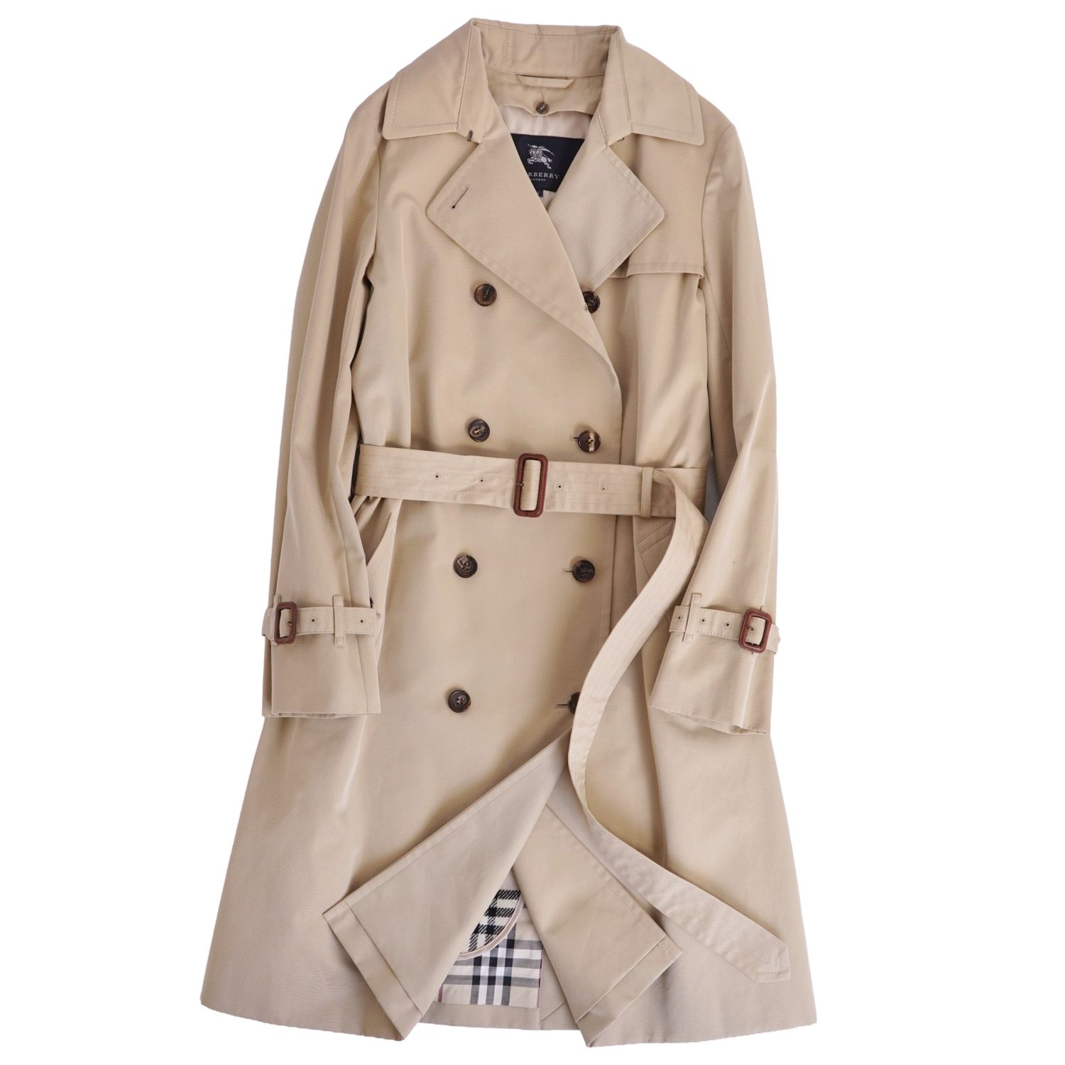 【極美品】バーバリー ロンドン BURBERRY LONDON コート トレンチコート ライナー付き 裏チェック アウター レディース 38(M相当) ベージュ【中古】|MODEST LORD 仙台 店