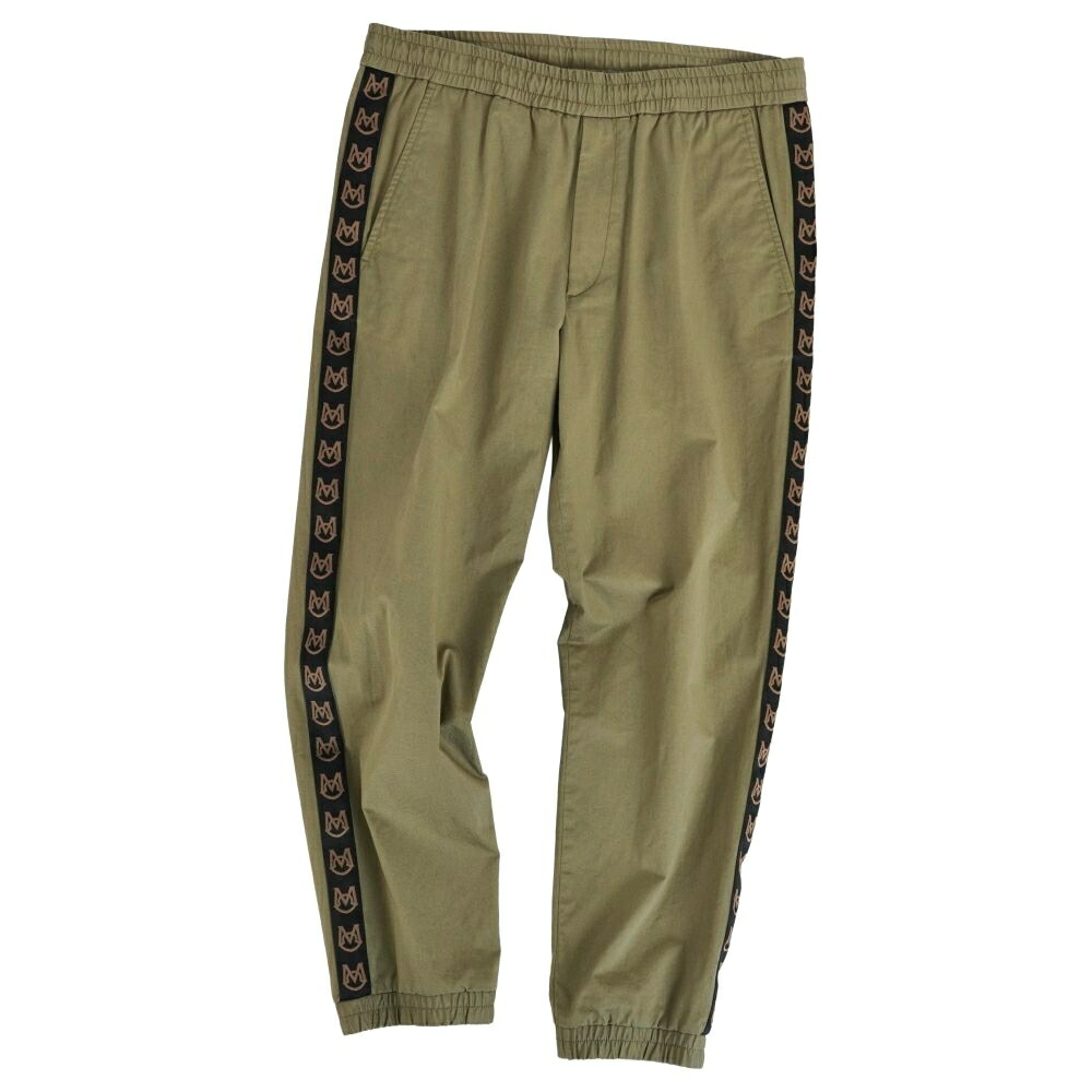 【美品】モンクレール MONCLER パンツ 2020 ロングパンツ イージーパンツ コットン ボトムス メンズ 46 カーキグリーン【中古】