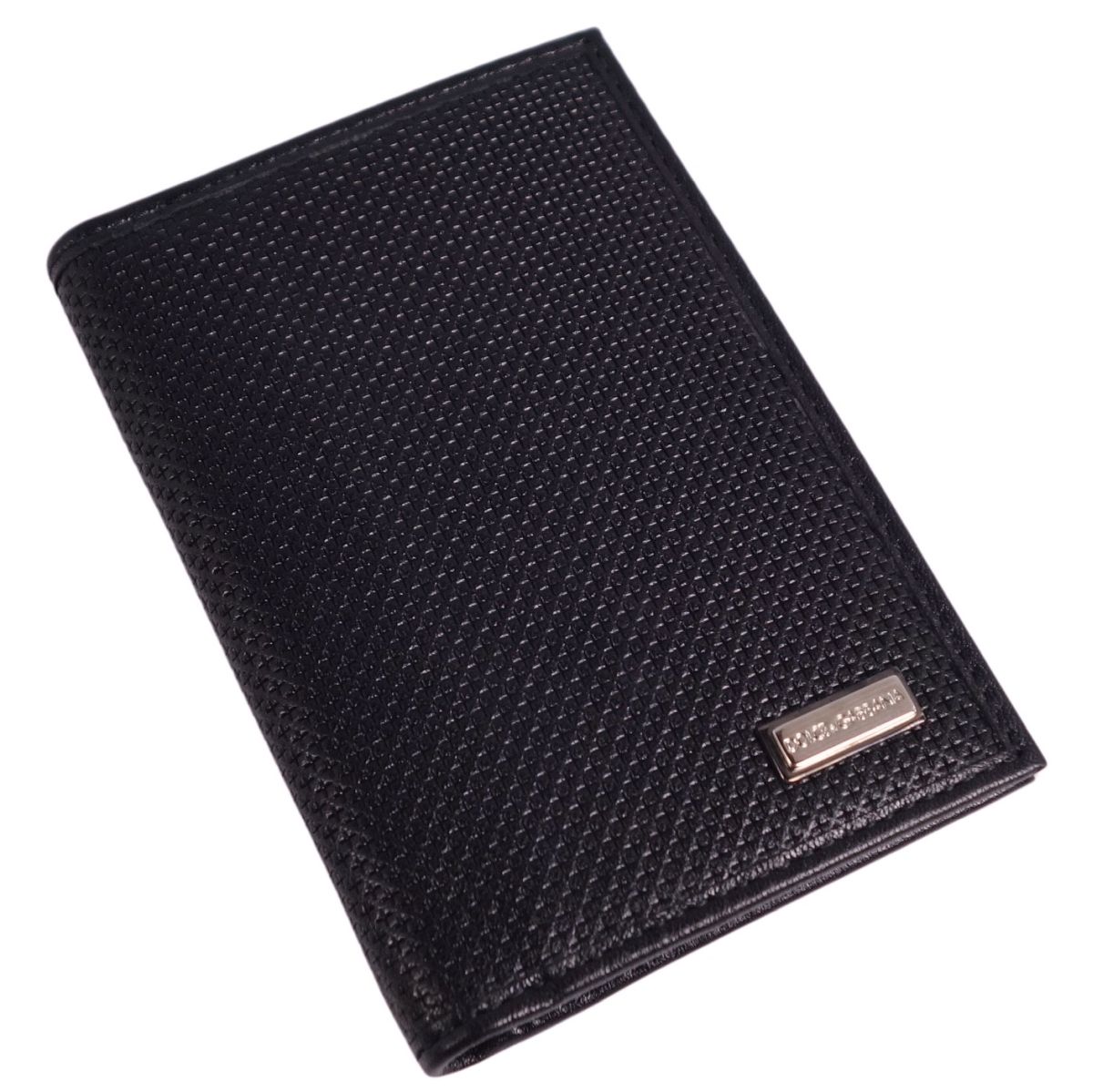 【美品】ドルチェ&ガッバーナ DOLCE&GABBANA カードケース カード入れ 名刺入れ レザー メンズ イタリア製 ブラック【中古】