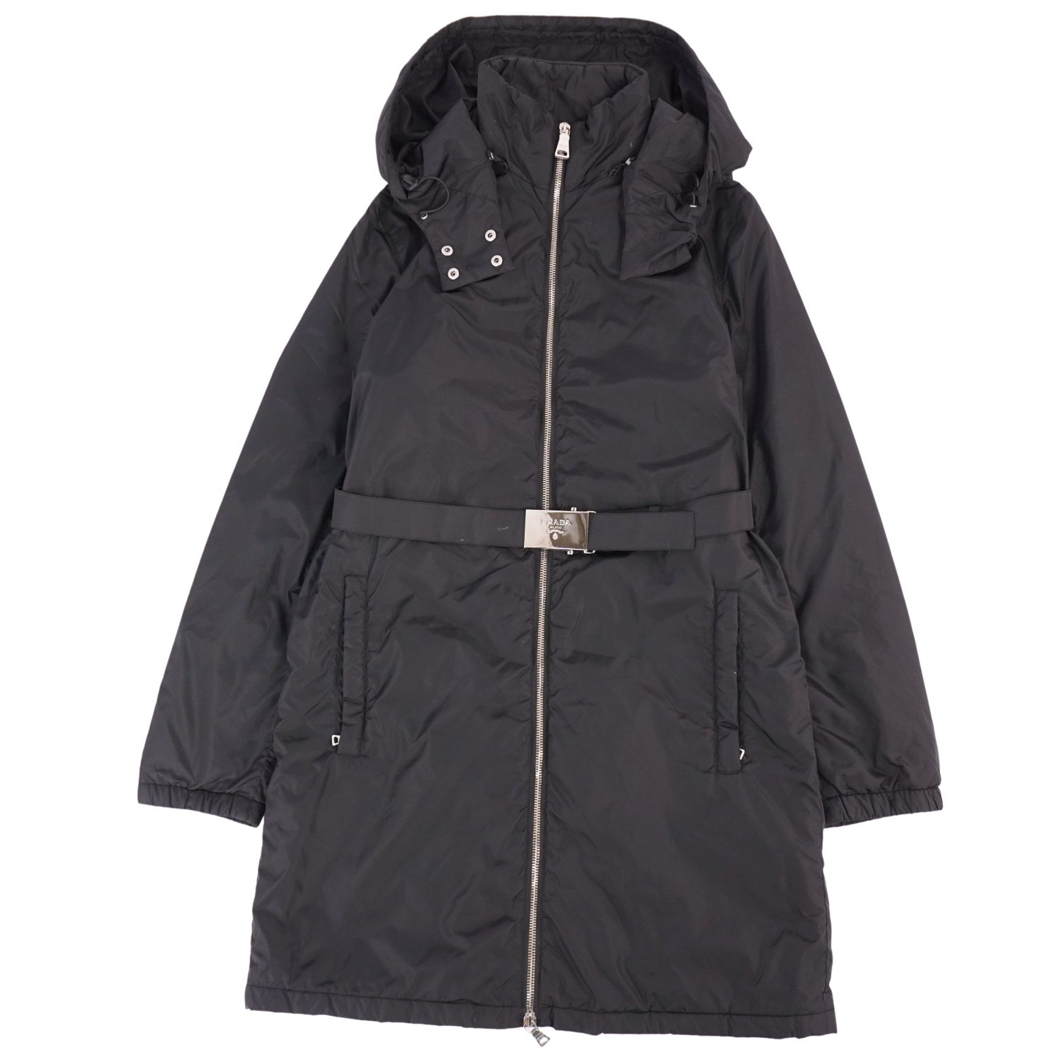 PRADA 黒 中綿コート Sサイズ 楽天市場】PRADA プラダ ハイネックロングコート 中綿 ジップアップ