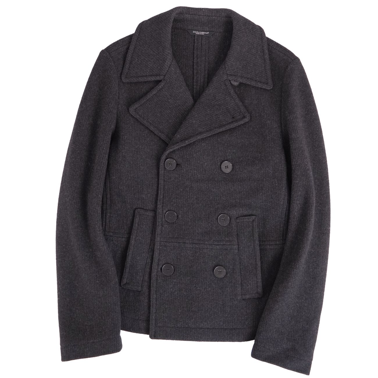 【美品】ドルチェ&ガッバーナ DOLCE&GABBANA コート ダブルブレスト ウール アウター メンズ イタリア製 44(S相当) ブラック【中古】｜MODEST LORD 仙台 店