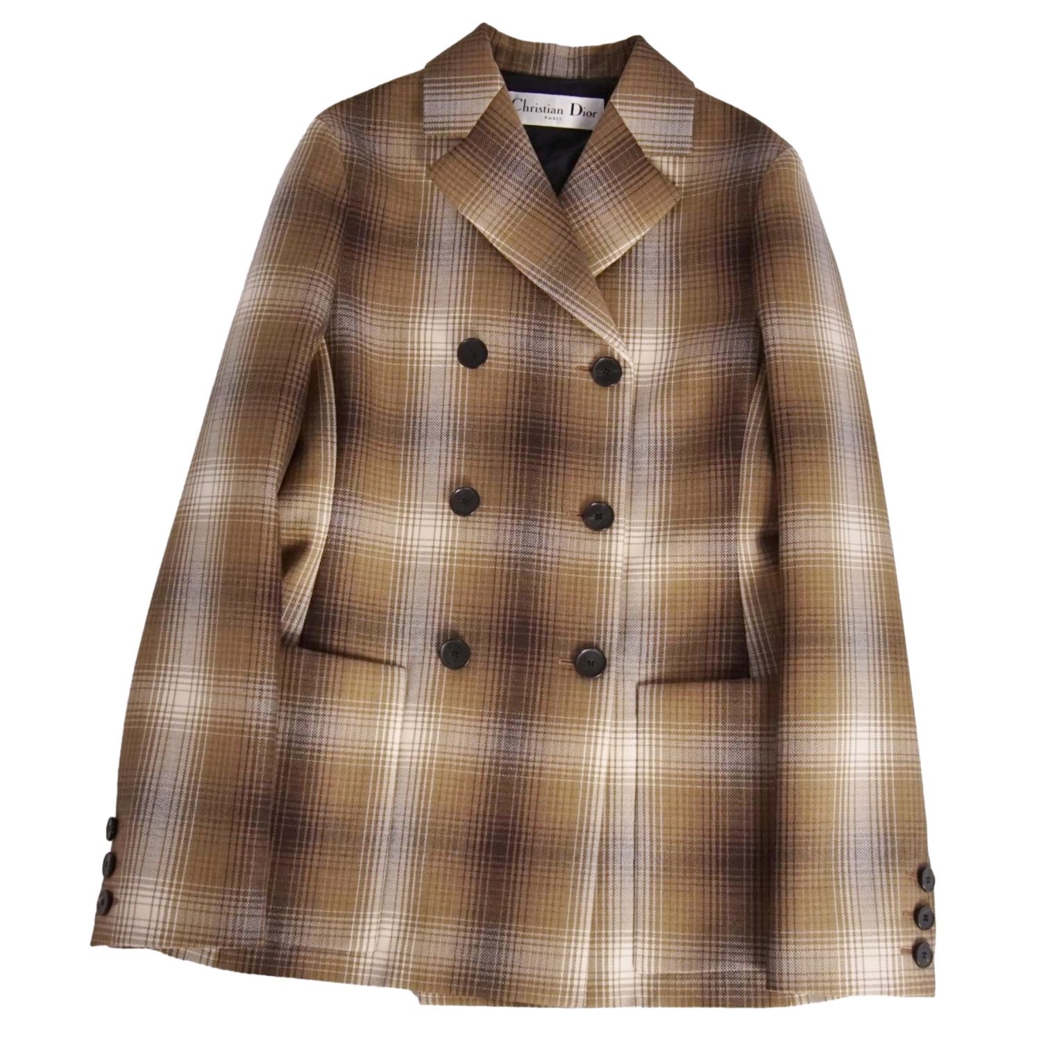 【極美品】ディオール Christian Dior 2020年 上衣 テーラードジャケット 赤ちょうちん上衣 読み合わせる 羊毛 アウター レディース F34 USA2 I38(XS好いかげんに) 赤銅色【中古】