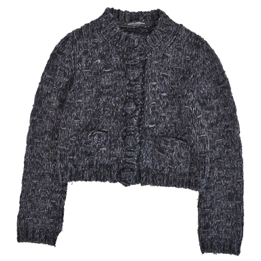 【美品】ドルチェ&ガッバーナ DOLCE&GABBANA カーディガン ニット ロングスリーブ 長袖 ウール アルパカ トップス レディース イタリア製 44(XL相当) ブラック【中古】｜MODEST LORD 仙台 店 23,416円