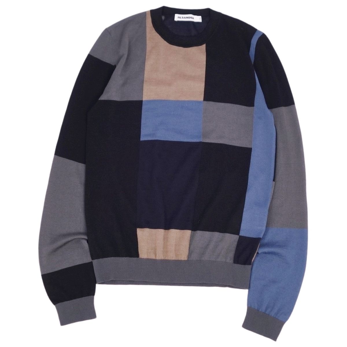 【美品】ジルサンダー JIL SANDER ニット セーター ロングスリーブ 長袖 総柄 カシミヤ ウール シルク トップス レディース 36(M相当) マルチカラー【中古】