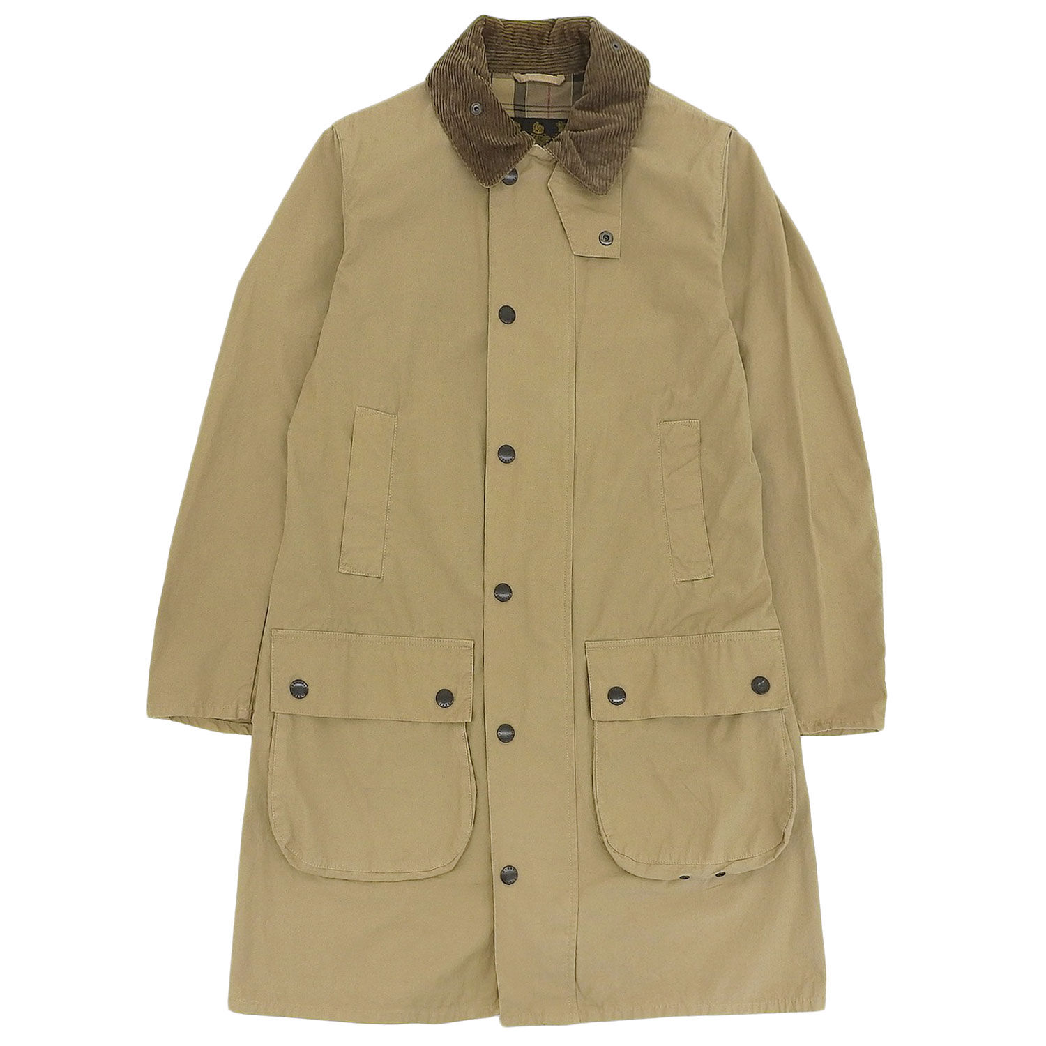 【美品】バブアー Barbour BEDALE ビデイル ジャケット ロング丈 ノンオイル ノンワックス コットン アウター メンズ 34(XS相当) ベージュ【中古】｜MODEST LORD 仙台 店