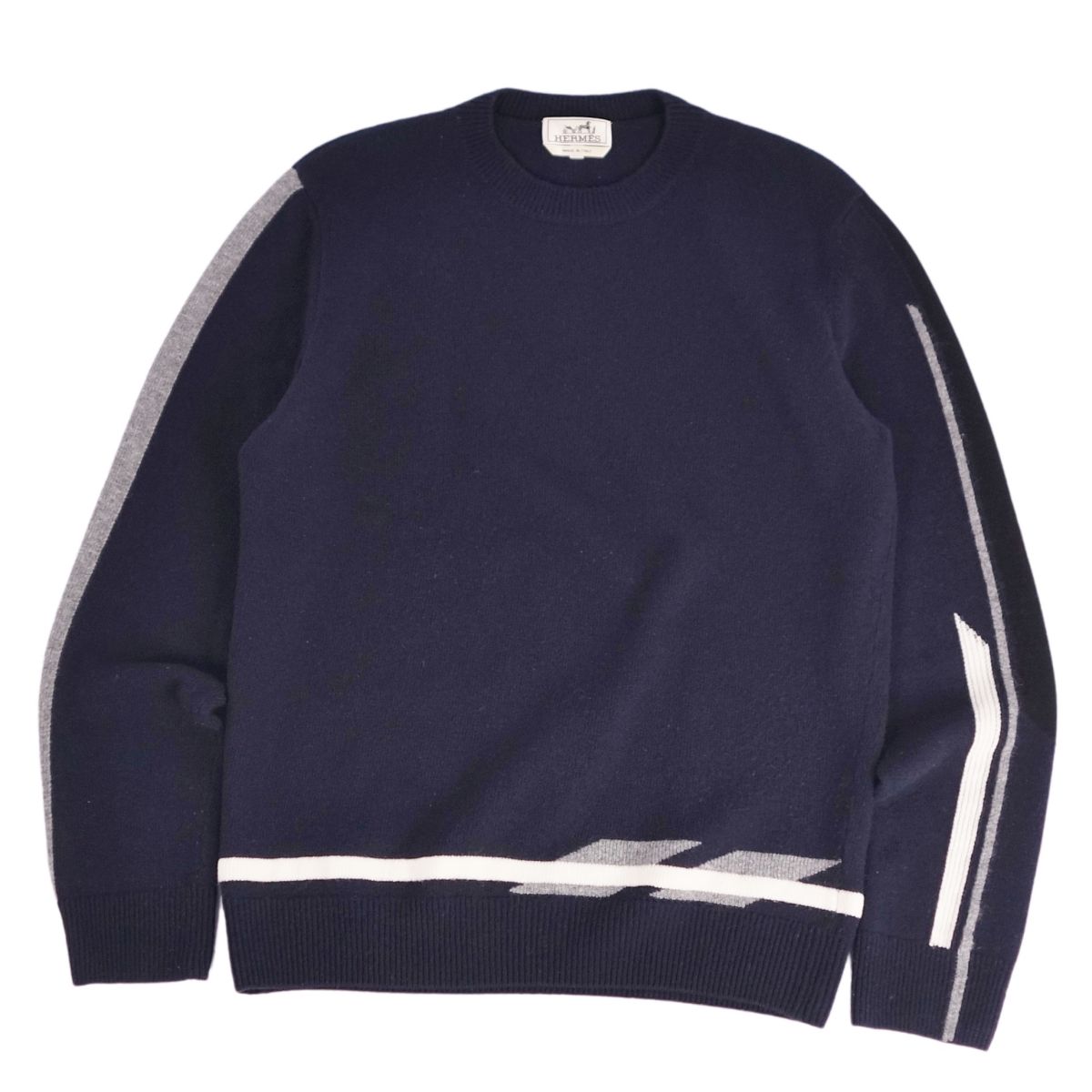 エルメス　ハイネックセーター　L ネイビー HERMES - エルメス HERMES ニットの通販 by KOMEHYO ONLINE