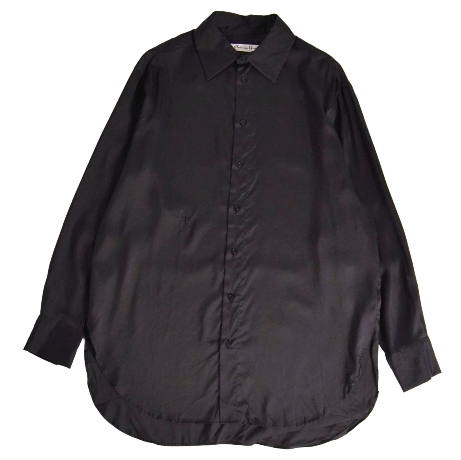 【極美品】ディオール Christian Dior 2020年 プルオーバー トップ ロング捩り 長袖 Bee刺しゅう 絹地100％ トップス レディース F38 USA6 I42(M好いかげんに) 黒いこと【中古】