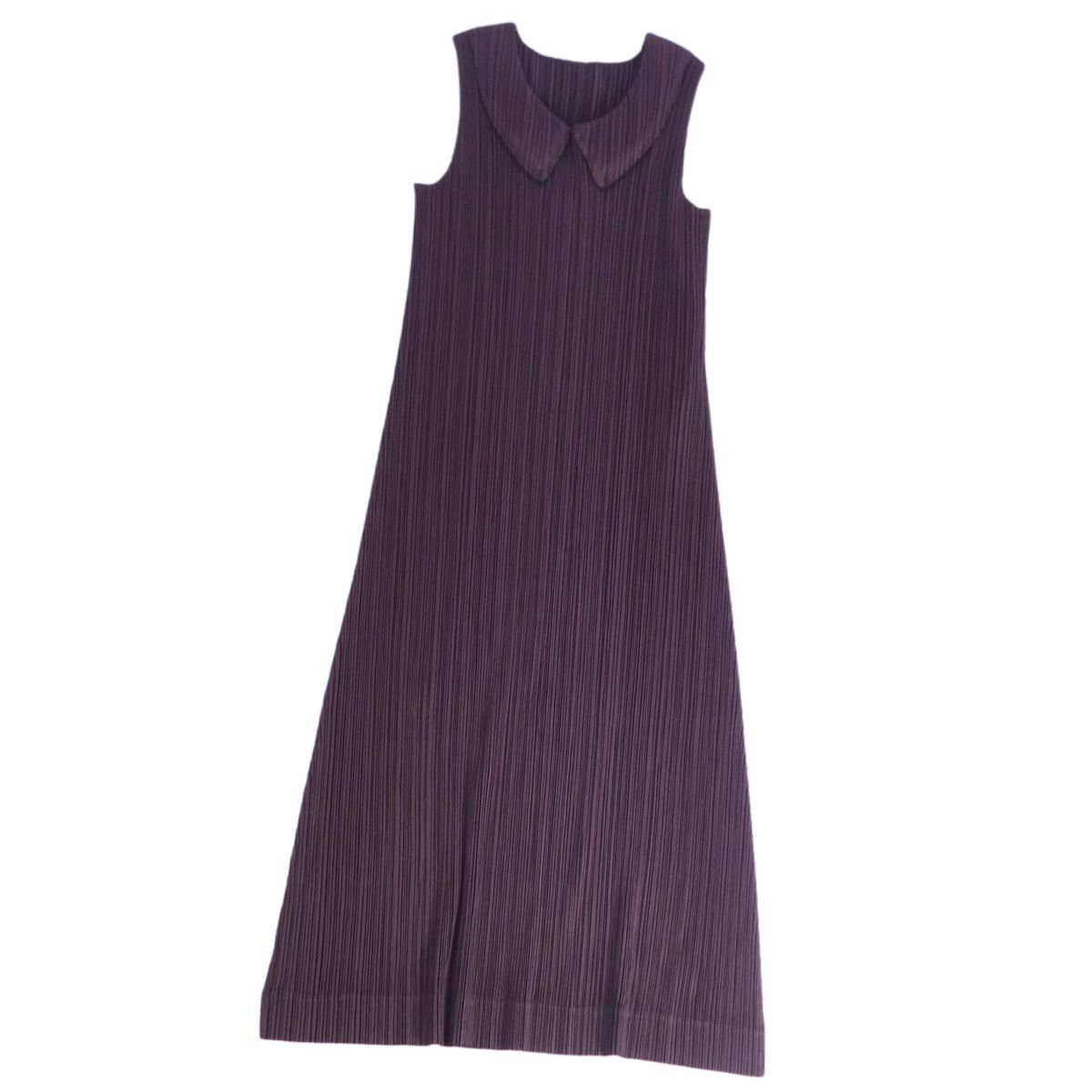 美品✨プリーツプリーズ　マキシノースリーブワンピース パープル 2 М　スリット 楽天市場】【中古】美品 PLEATS PLEASE プリーツプリーズ