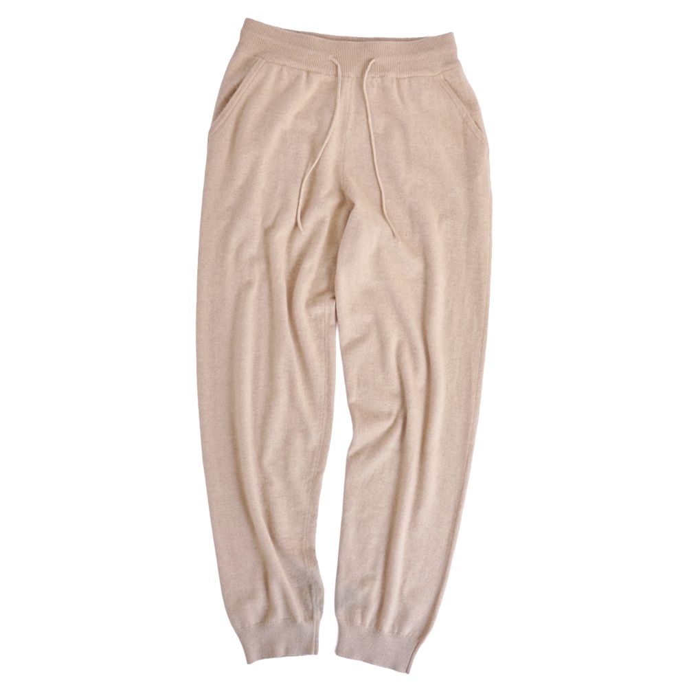 【美品】キャッシュ アンド バルバ Cash&Barba パンツ ロングパンツ ニット カシミヤ ボトムス メンズ 4(XL相当) ベージュ【中古】