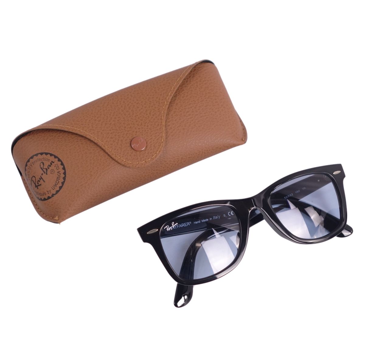 【美品】レイバン Ray-Ban サングラス 眼鏡 WAYFARER CLASSIC ウェイファーラー RB2140-F メンズ イタリア製 52□22 ブラック【中古】|MODEST LORD 仙台 店