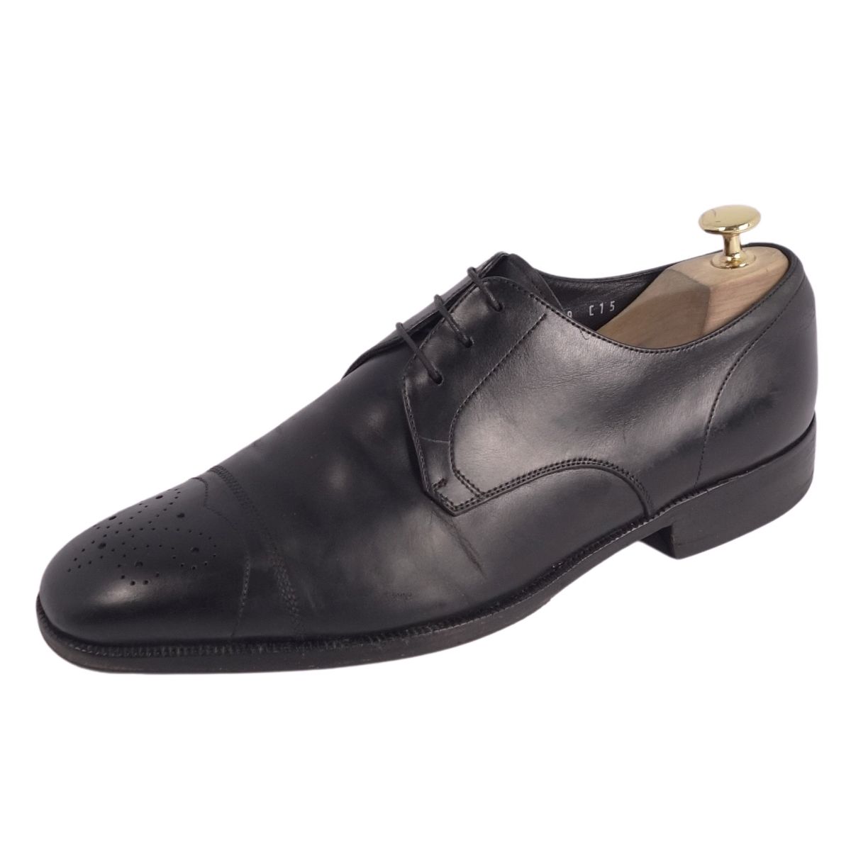 サルヴァトーレ フェラガモ Salvatore Ferragamo レザーシューズ ビジネスシューズ ダービーシューズ 革靴 メンズ イタリア製 7.5EEE(25.5cm相当) ブラック【中古】｜MODEST LORD 仙台 店