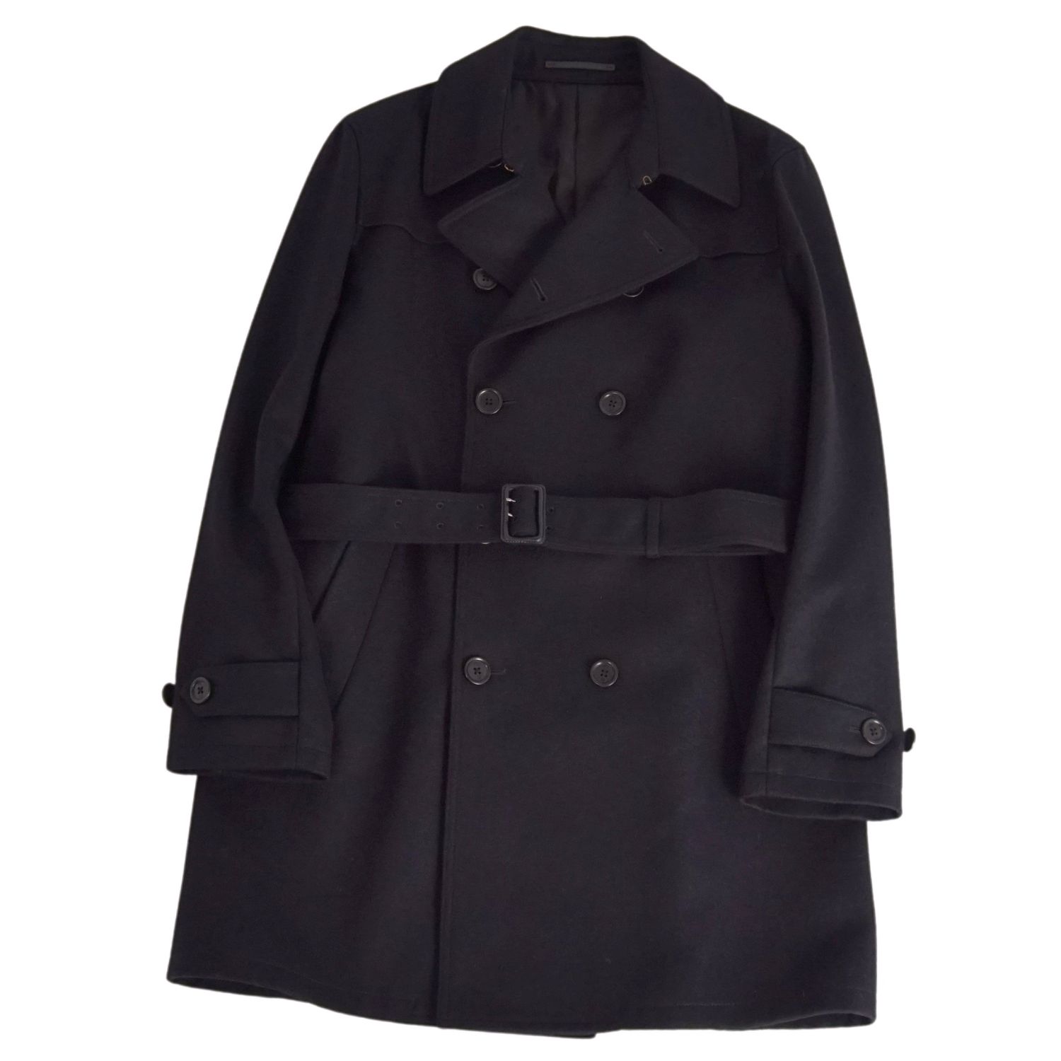 XL✨Paul Smith トレンチコート　ベルト　ライナー　カシミヤ混　黒 XL✨Paul Smith トレンチコート ベルト ライナー カシミヤ混 黒