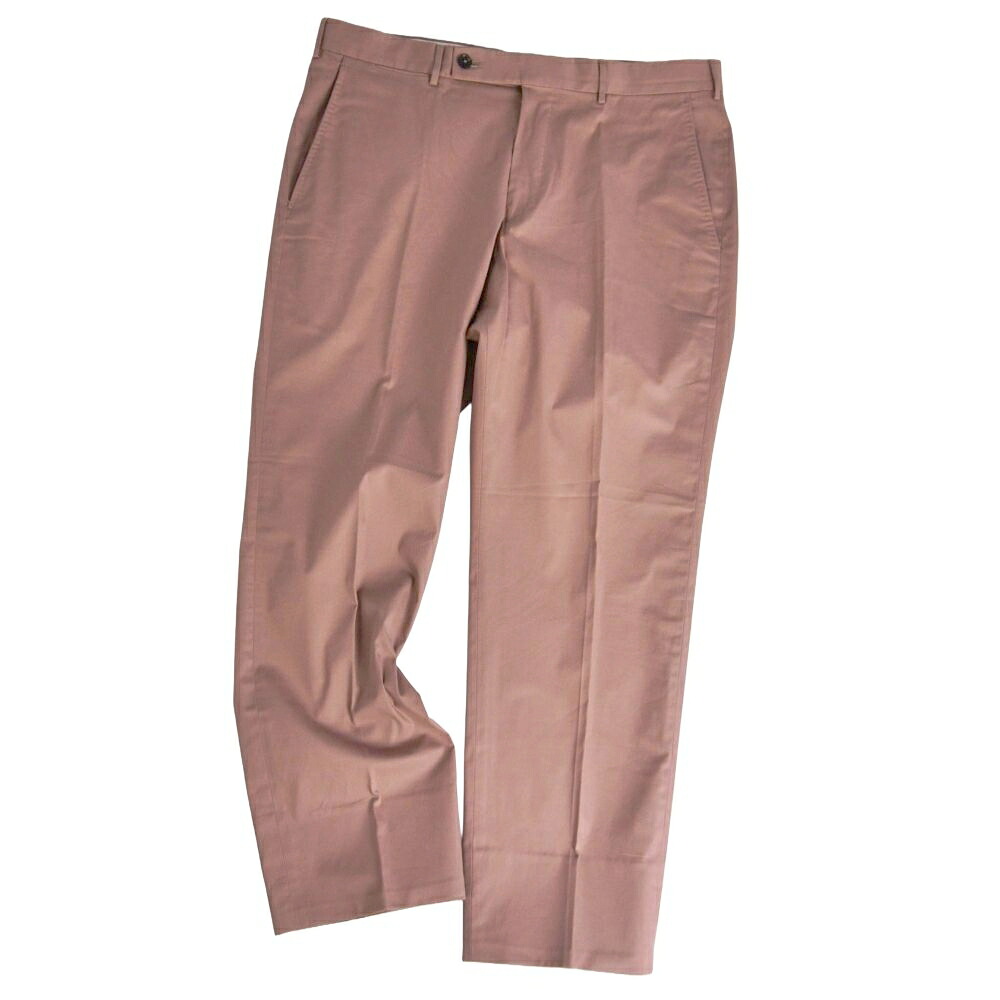 【美品】エルメネジルドゼニア Ermenegildo Zegna パンツ ロングパンツ スラックス コットン ボトムス メンズ イタリア製 6-50R ピンク【中古】