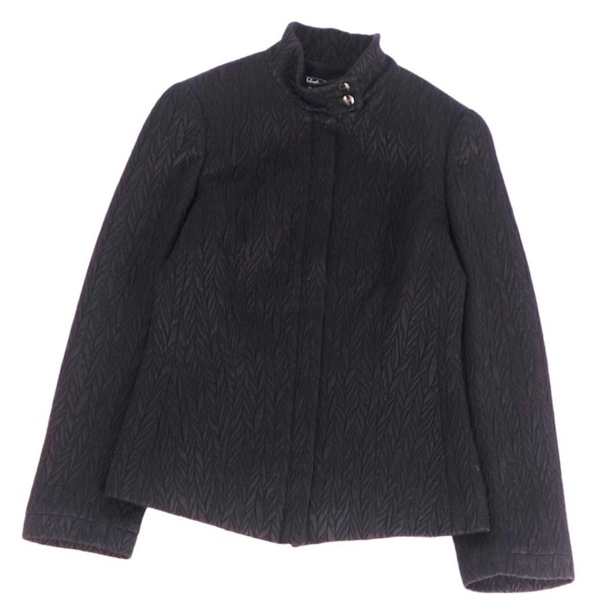 【美品】サルヴァトーレ フェラガモ Salvatore Ferragamo ジャケット ジップアップ ウール アウター レディース イタリア製 40(M相当) ブラック【中古】