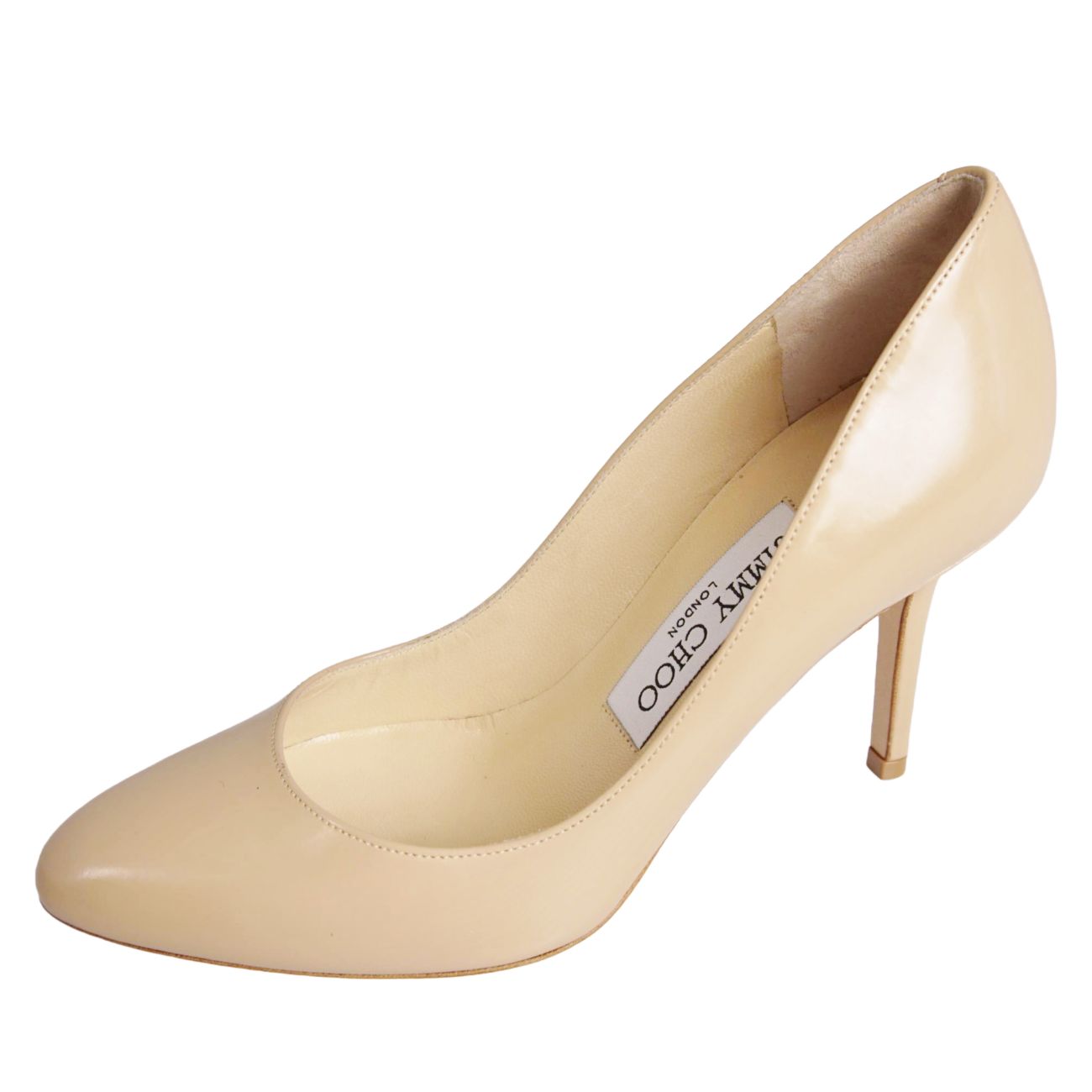 【新古品】ジミーチュウ JIMMY CHOO パンプス レザー ヒール シューズ 靴 レディース イタリア製 35.5(22.5cm相当) ベージュ【中古】