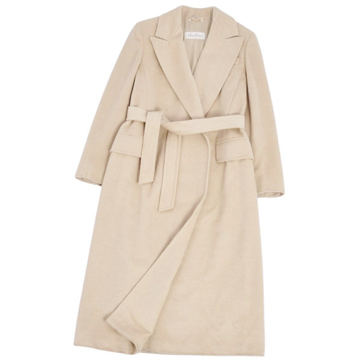 極美品●Max Mara●カシミヤ混 ロング ベルテッドコート キャメル 42 コート - 送料無料｜マックスマーラ公式サイト
