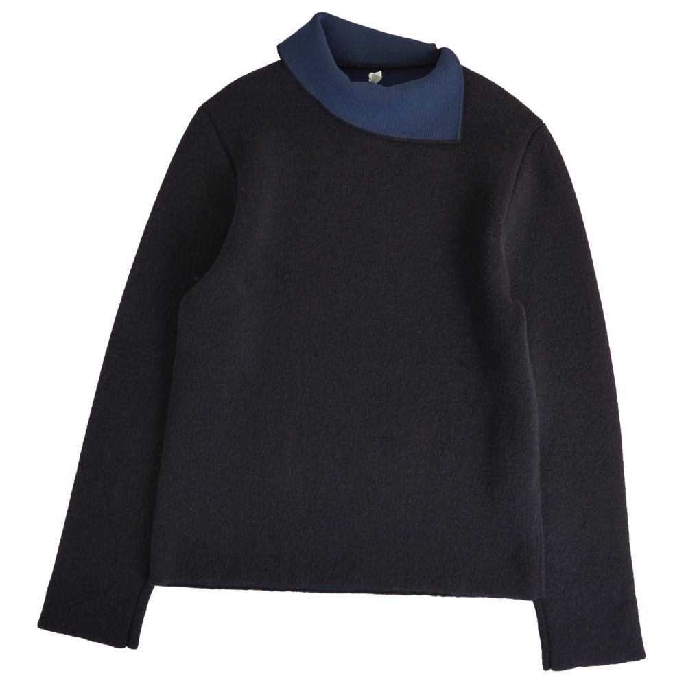 【美品】オーエーエムシー ロンハーマン OAMC Ron Herman 編み物 プルオーバー ロング衣手 長袖? 毛糸 トップス メンズ イタリア製 XS 米国海軍【中古】