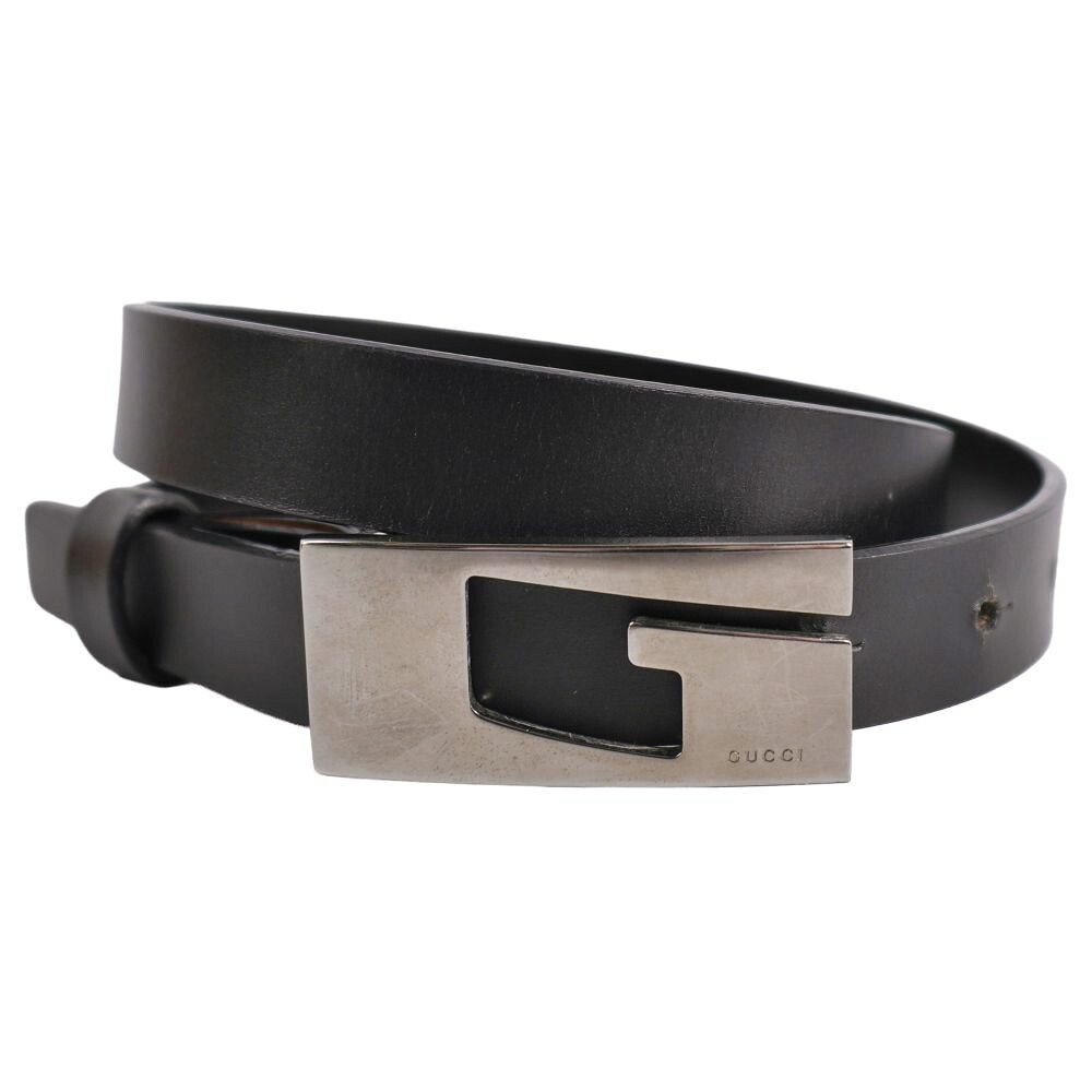 【美品】グッチ GUCCI ベルト レザーベルト Gバックル レディース イタリア製 70 ブラック【中古】｜MODEST LORD 仙台 店