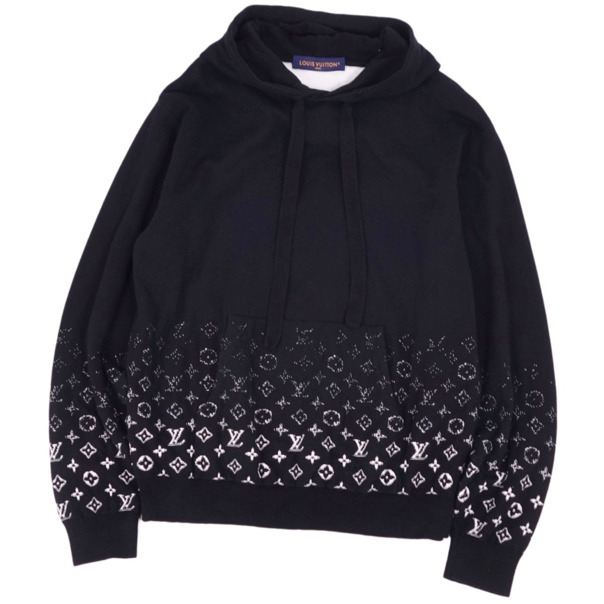 LV ルイヴィトン希少モノグラムタウアリングフーディ ベロアプルオーバーパーカー LV ルイヴィトン希少モノグラムタウアリングフーディ ベロアプル