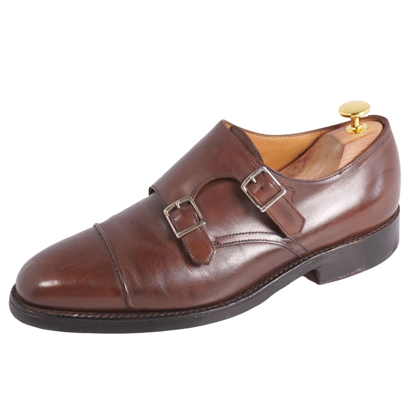 ジョンロブ JOHN LOBB レザーシューズ WILLIAM2 ウィリアム2 ダブルモンクストラップシューズ ビジネスシューズ 革靴 メンズ 6.5EE(25cm相当) ブラウン【中古】