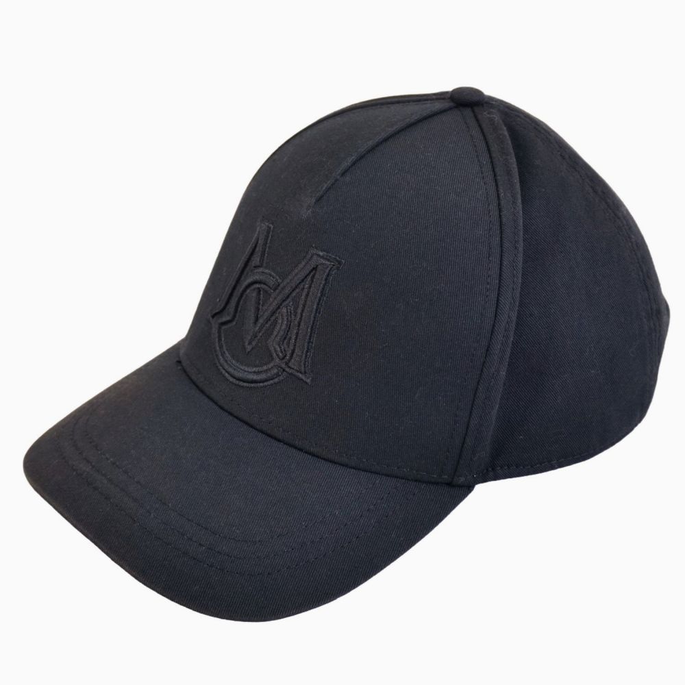 モンク軌跡 MONCLER 旗がしら 2022 野球旗がしら 鳥打ち帽 ロゴタイプ 綿織物 メンズ  UNI 黒いこと【中古】