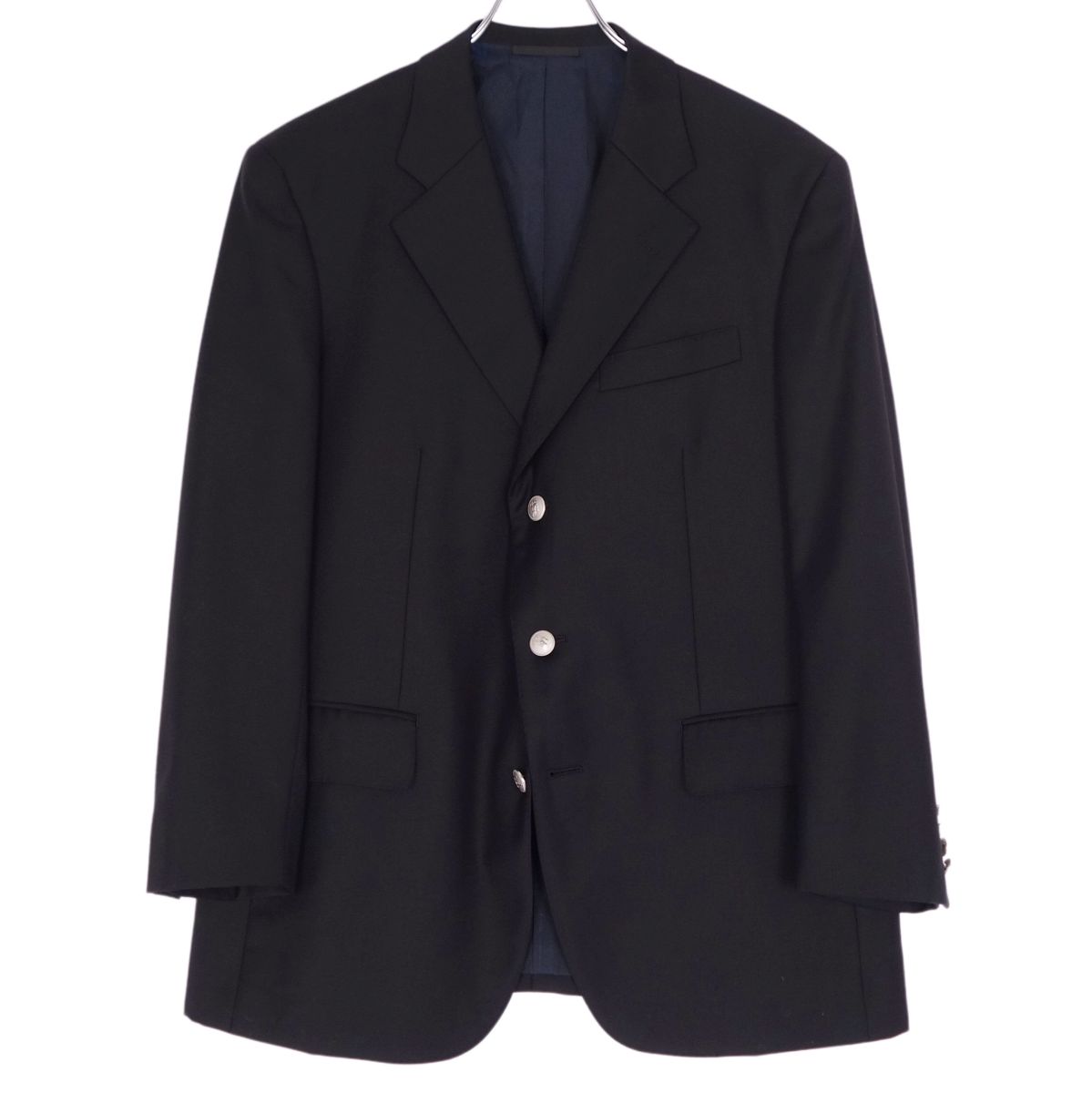 美品★バーバリー シルク スーツ ストライプ 春夏秋口 L A881 美品☆バーバリー シルク スーツ ストライプ 春夏秋口 L A881