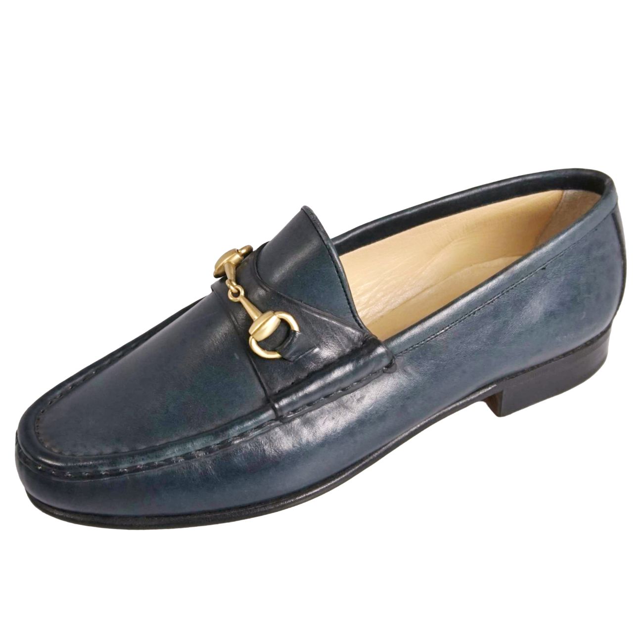 楽天市場】イタリア製 GUCCI ビットローファー 緑 10/28cm グッチ