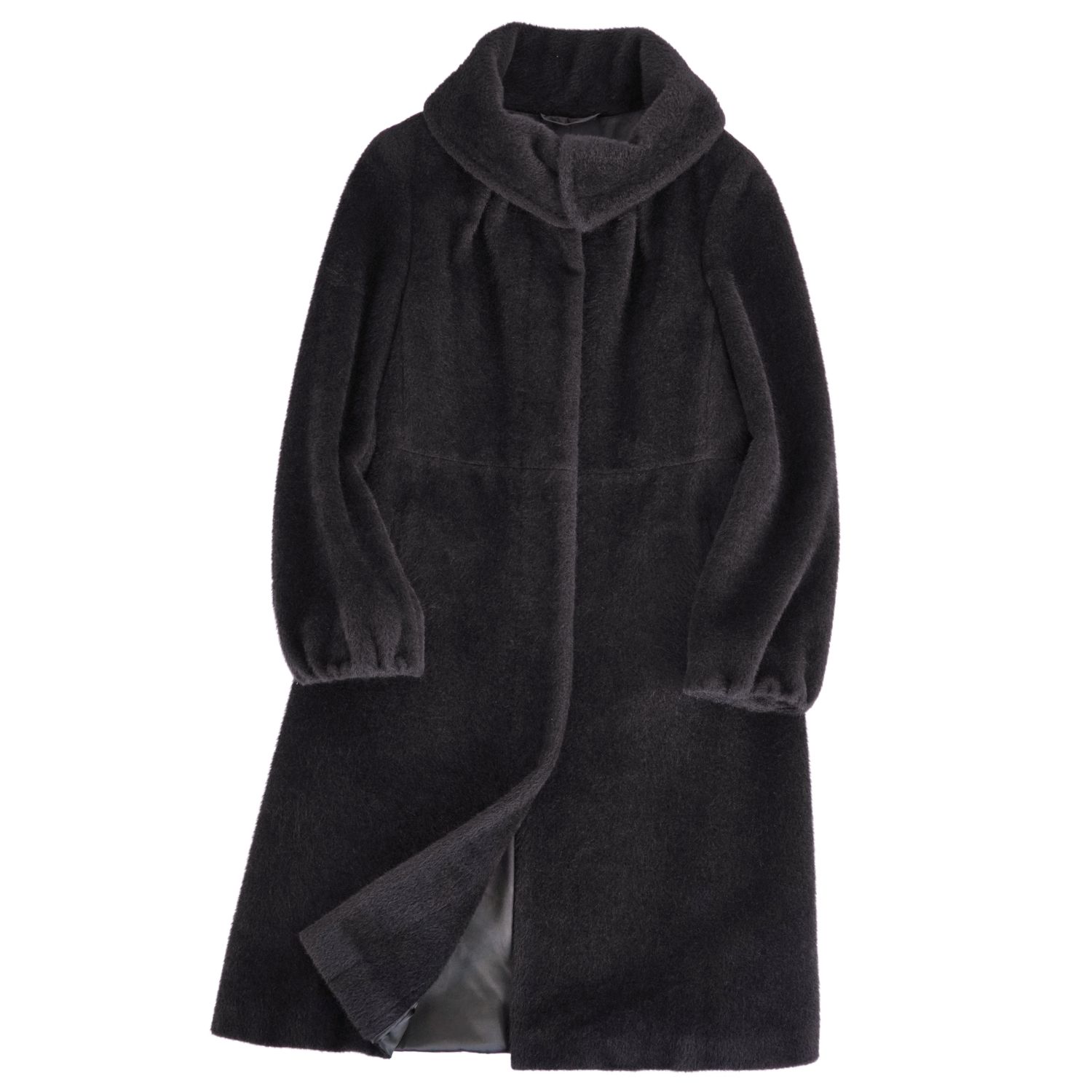 【極美品】マックスマーラ Max Mara 白タグ コート ロングコート ウール アルパカ シャギー アウター レディース JI36 USA2 FB34(XS相当) ブラック【中古】 38,987円