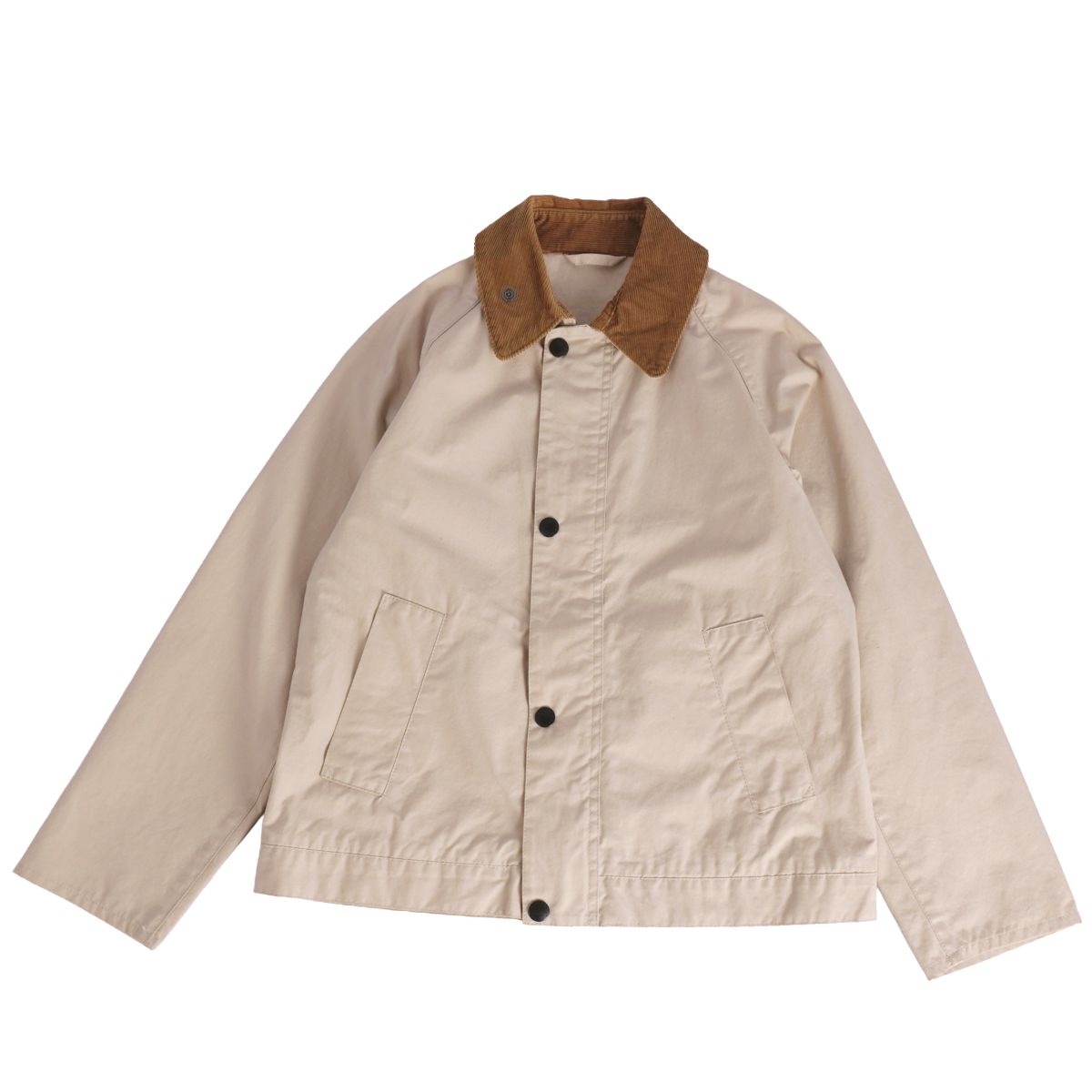 バブアー Barbour ジャケット ビデイル BEDALE COTTON ジップアップ アウター メンズ 36(S相当) ベージュ【中古】