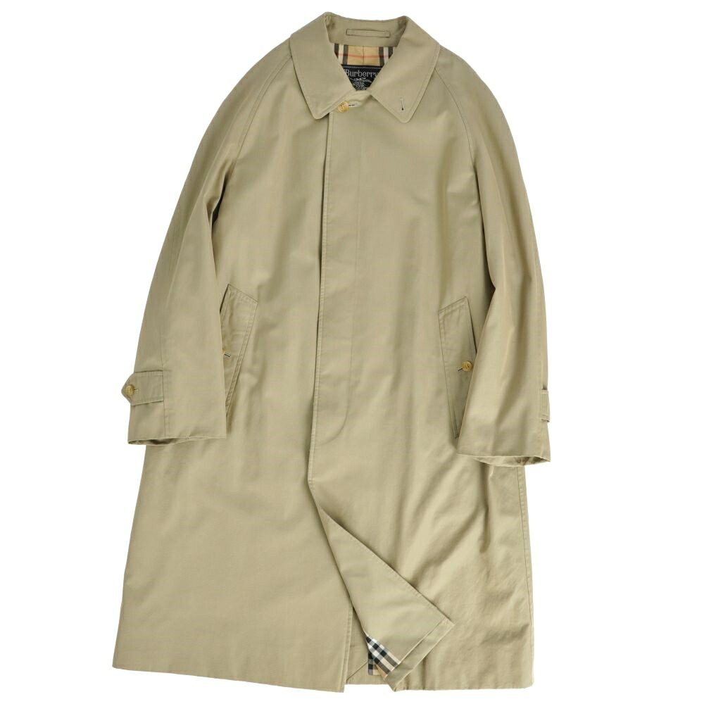 【極美品】Vintage バーバリー Burberrys コート ステンカラーコート バルマカーンコート コットン100% アウター メンズ 92-170(M相当) カーキベージュ【中古】｜MODEST LORD 仙台 店