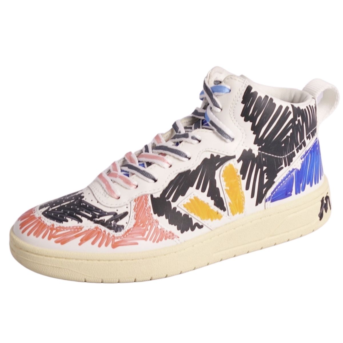 【美品】マルニ ヴェジャ MARNI VEJA スニーカー ハイカット 総柄 レザー シューズ 靴 レディース 22cm マルチカラー【中古】｜MODEST LORD 仙台 店