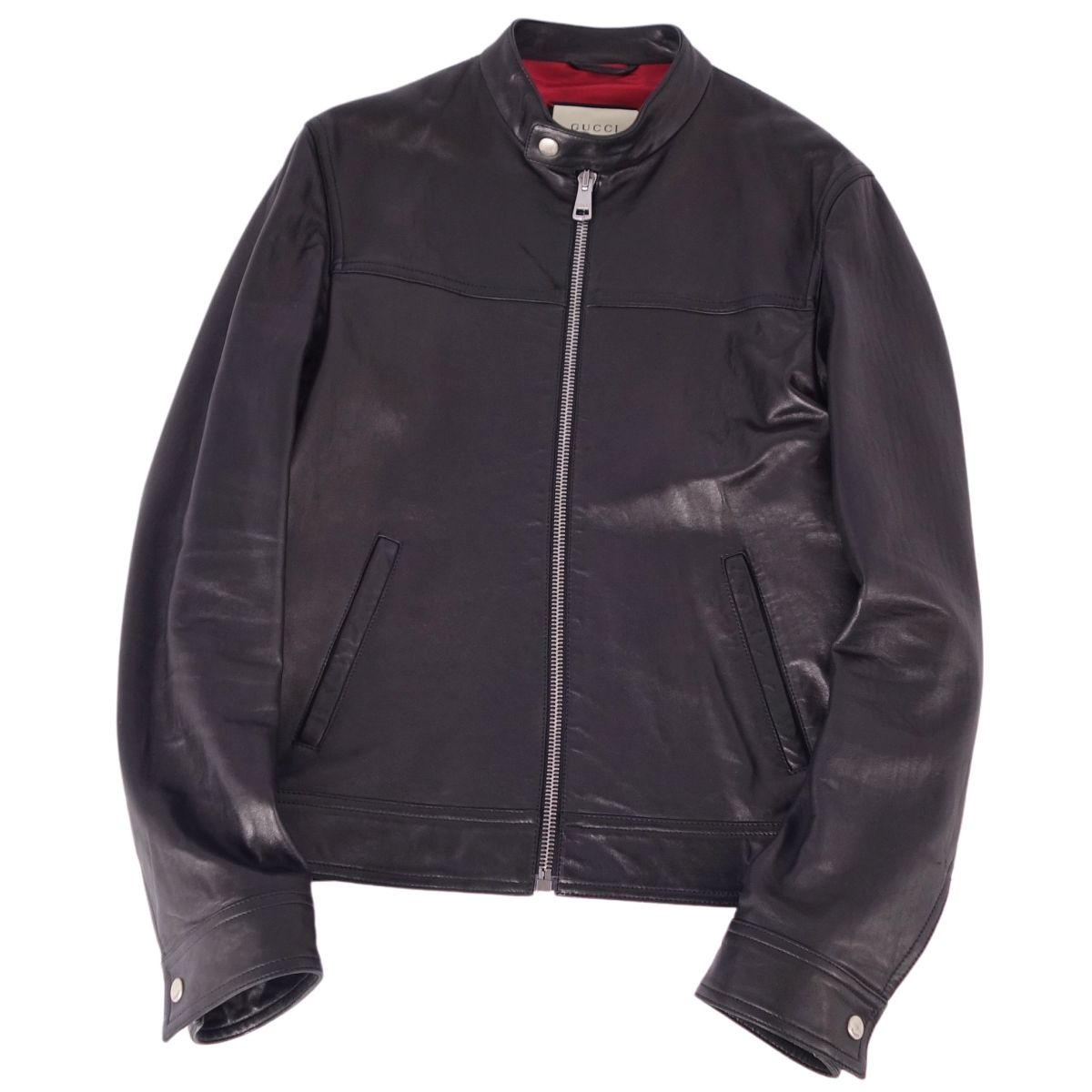 【gucci・グッチ】 LEATHER JACKET ジャケット 新作【GUCCI】エンボス GG レザー ボンバー ジャケット (GUCCI