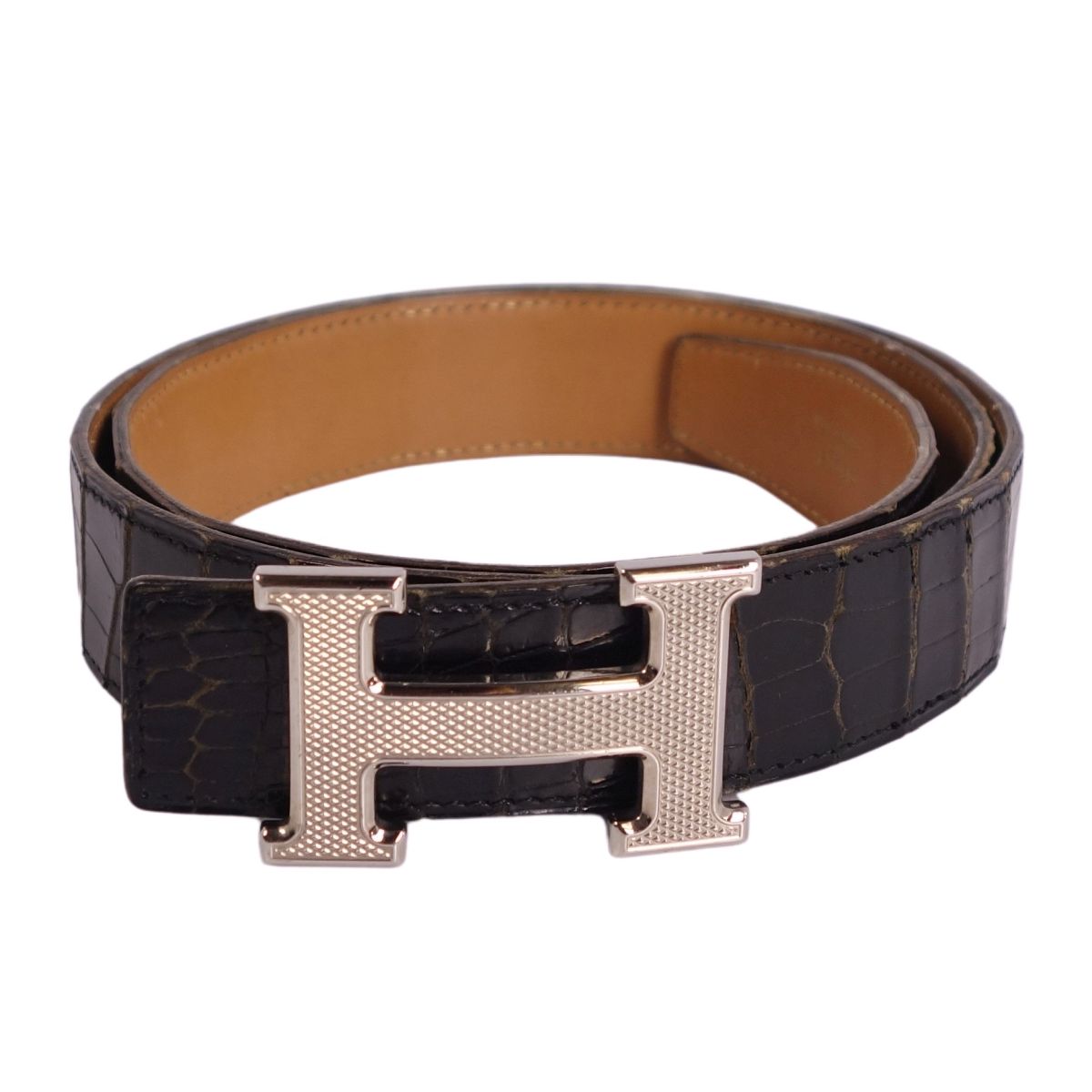 超美品！　エルメスベルト　リバーシブル　ゴールド金具　黒×茶　65センチ 楽天市場】エルメス HERMES ベルトバックル 《H