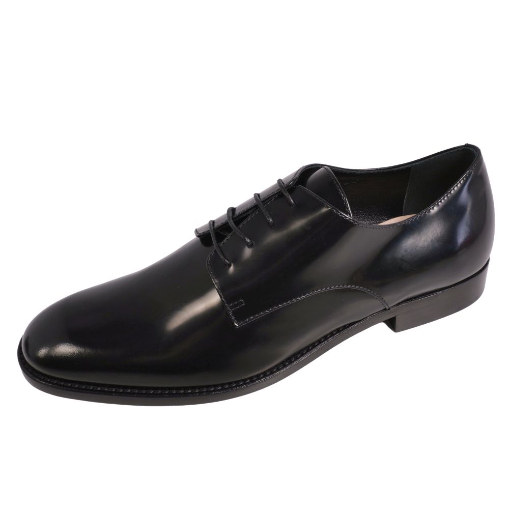 【新古品】ディオール Christian Dior なめし革?シューズ ダービーシューズ 御召しものシューズ 革靴 レディース イタリア製 36.5(23.5糎好いかげんに) 黒いこと【中古】