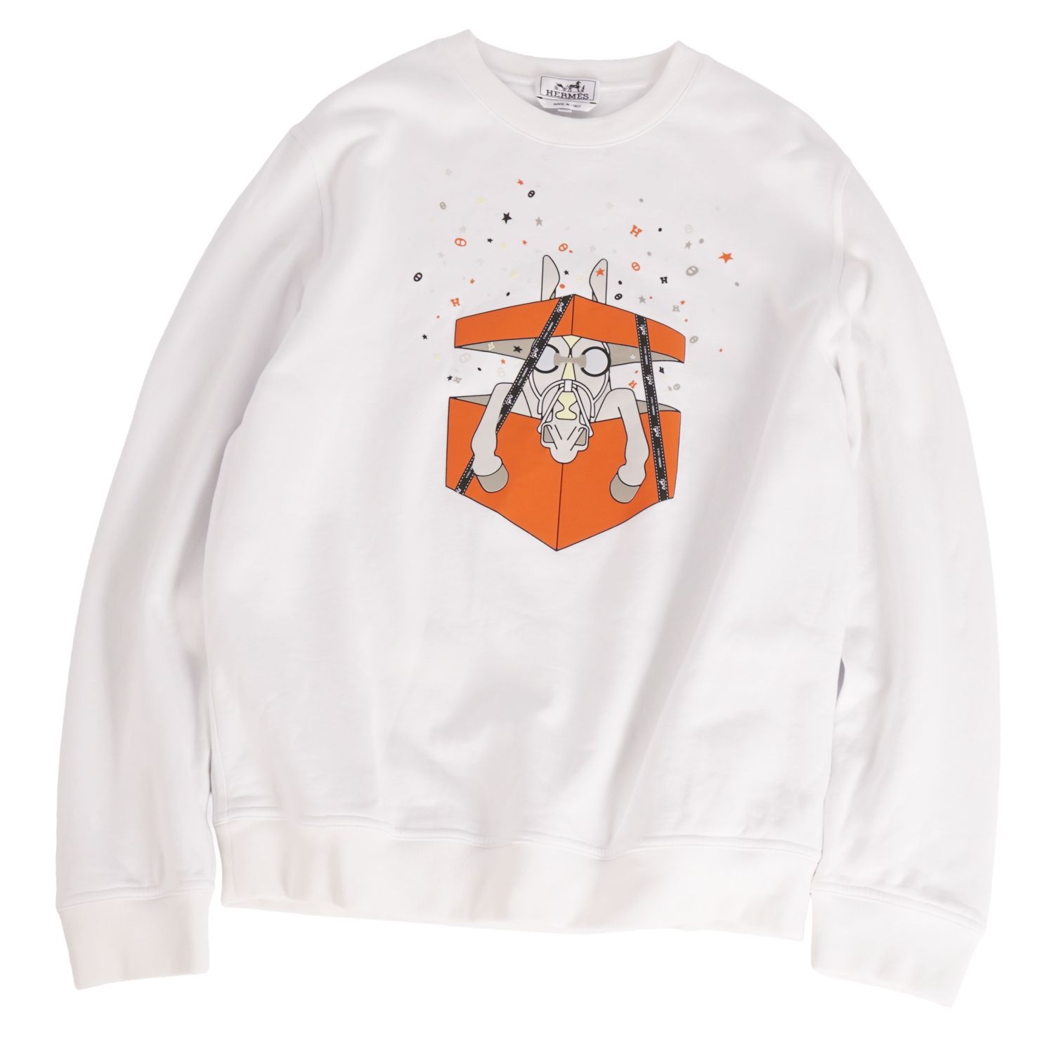 【美品】HERMES エルメス トレーナー スウェット シェークダンクル 総柄 HERMES Chaine dAncre(エルメス シェーヌダンクル) スウェット