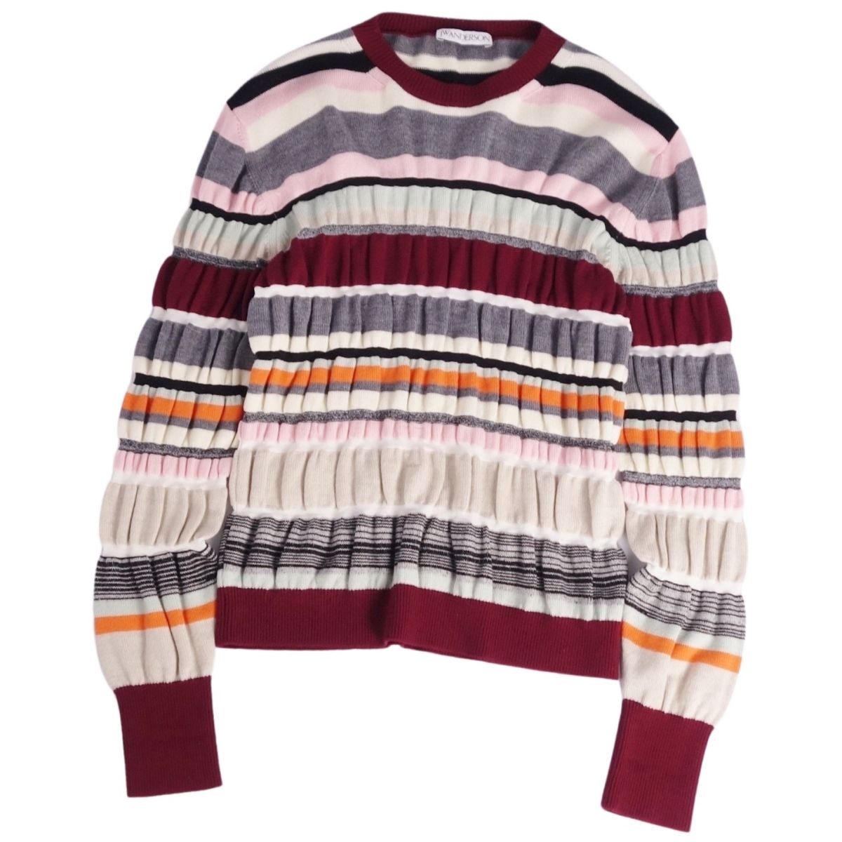 【美品】ジェイダブリュー アンダーソン JW ANDERSON ニット セーター ウール ギャザー プルオーバー トップス メンズ イタリア製 M マルチカラー【中古】｜MODEST LORD 仙台 店
