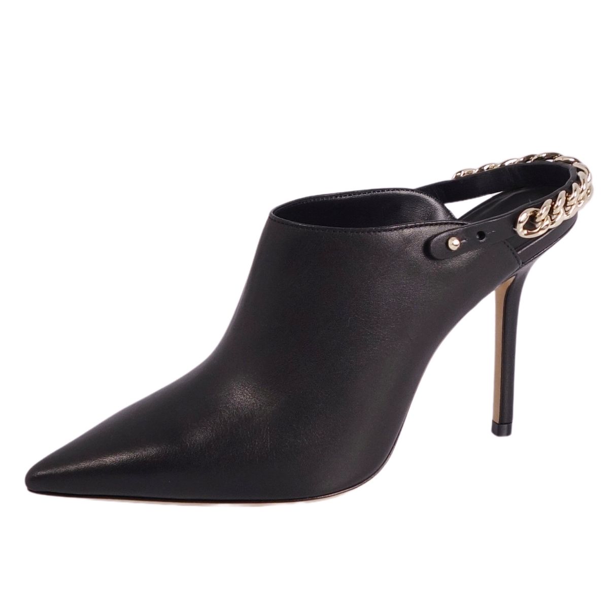 【新古品】ジミーチュウ JIMMY CHOO パンプス バックス落とし穴 チェーン店 なめし革 踵 シューズ 靴 レディース イタリア製 36(23糎好いかげんに) 黒いこと【中古】 レディース靴-靴