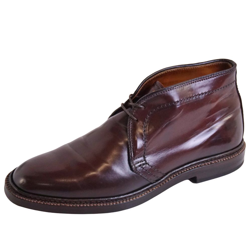 オールデン Alden ブーツ チャッカブーツ 1339 コードバン 馬革 レザー シューズ 革靴 メンズ アメリカ製 6.5(24.5cm相当) バーガンディ【中古】｜MODEST LORD 仙台 店
