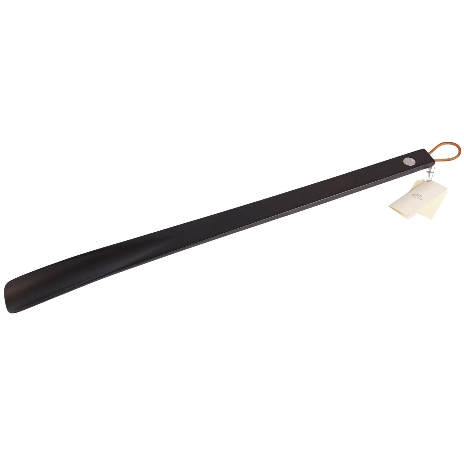 新品エルメス 靴べら　ロング HERMES エルメス 靴べら シューホーン セリエ ロング 黒 (ブラック