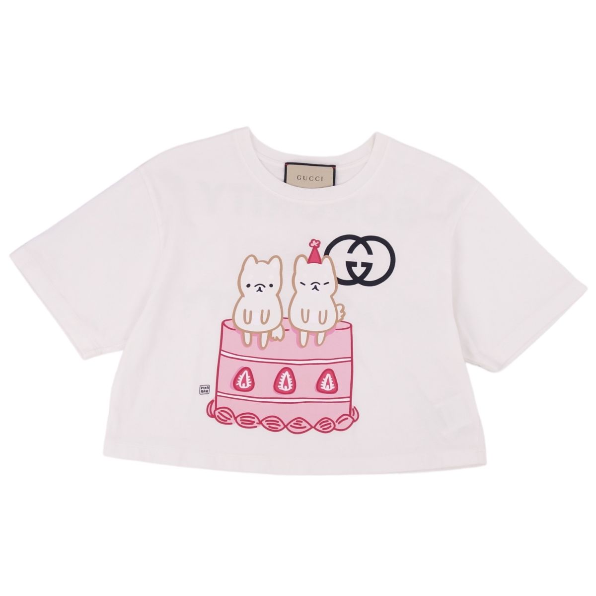 GUCCI☆グッチ Tシャツ ホワイト Oversize washed T-shirt with Gucci logo in white washed