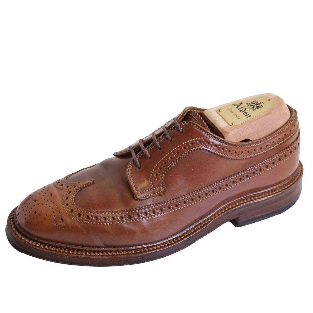 【美品】オールデン Alden レザー?シューズ 97891 ダービーシューズ ウイスキーコードバン 革靴 メンズ アメリカ製 6.5(24.5cm相当) ブラウン【中古】