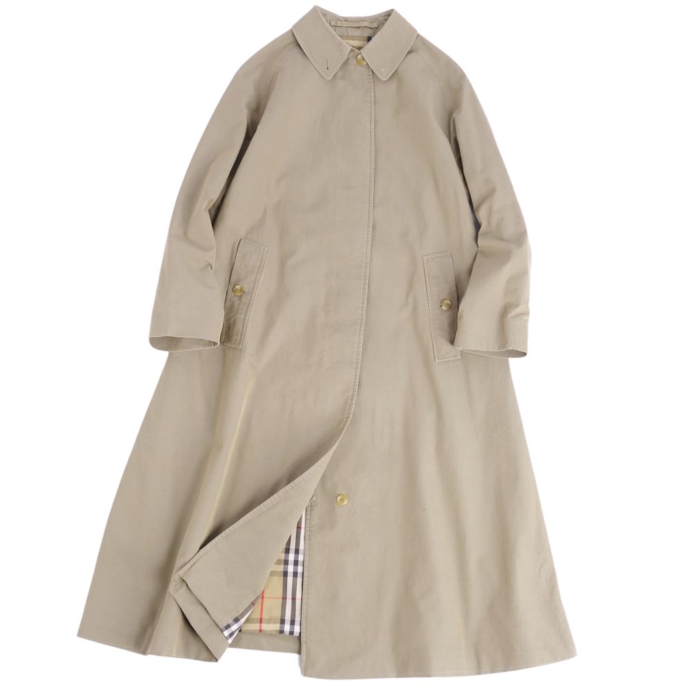 美品】BURBERRY ステンカラーコート ロゴ ネイビー 50 L